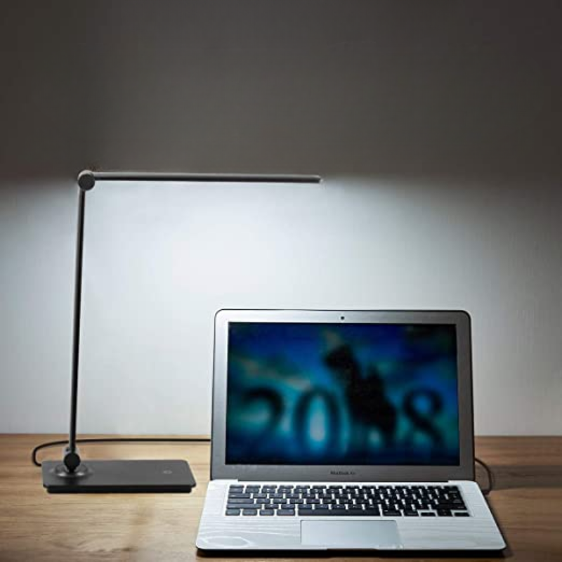 Avtoit | LED desk lamp, touch control desk lamp with 3 brightness levels, dimmable office lamp with adjustable arm, foldable table lamp for desk bedroom nightstand office