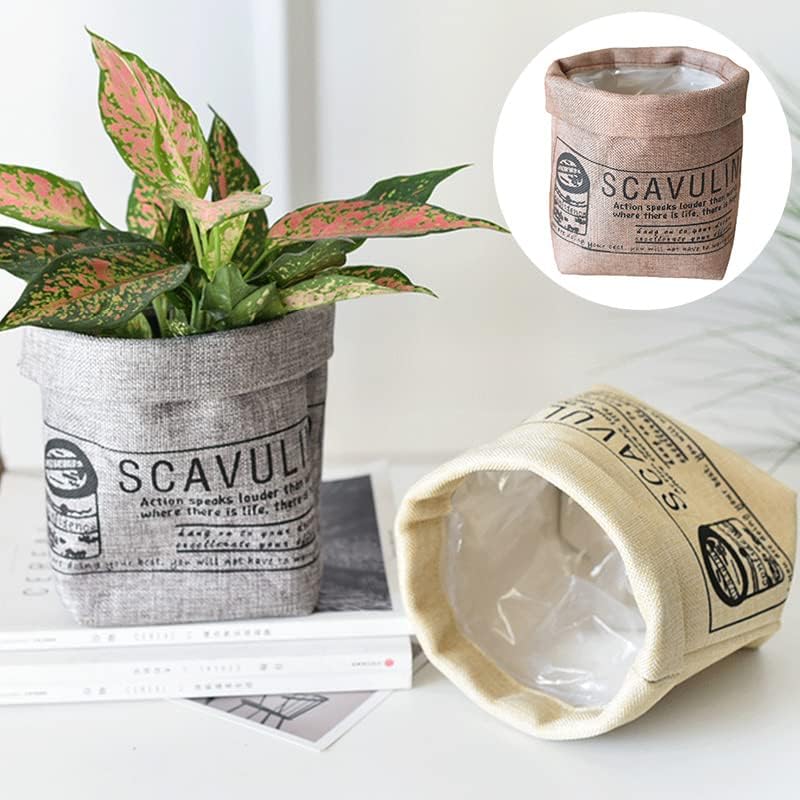 Avtoit | Decorative fabric plant pot with print – Versatile storage pot for plants and decor