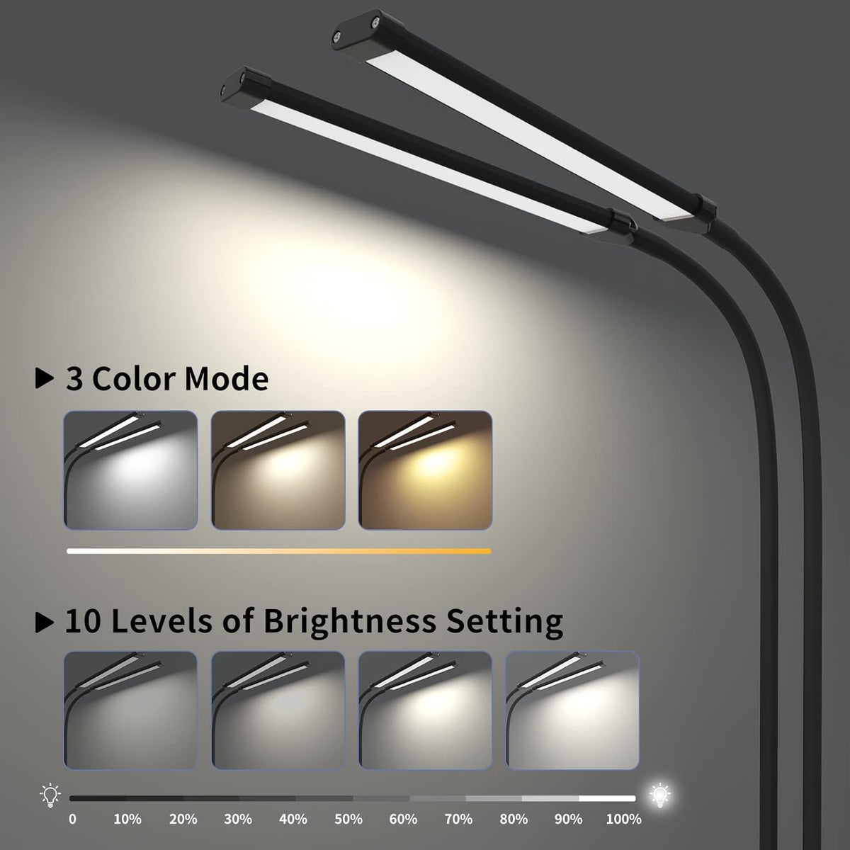 Avtoit | 77 LED Desk Clamp Lamp with 70cm Flexible Gooseneck – Ravien