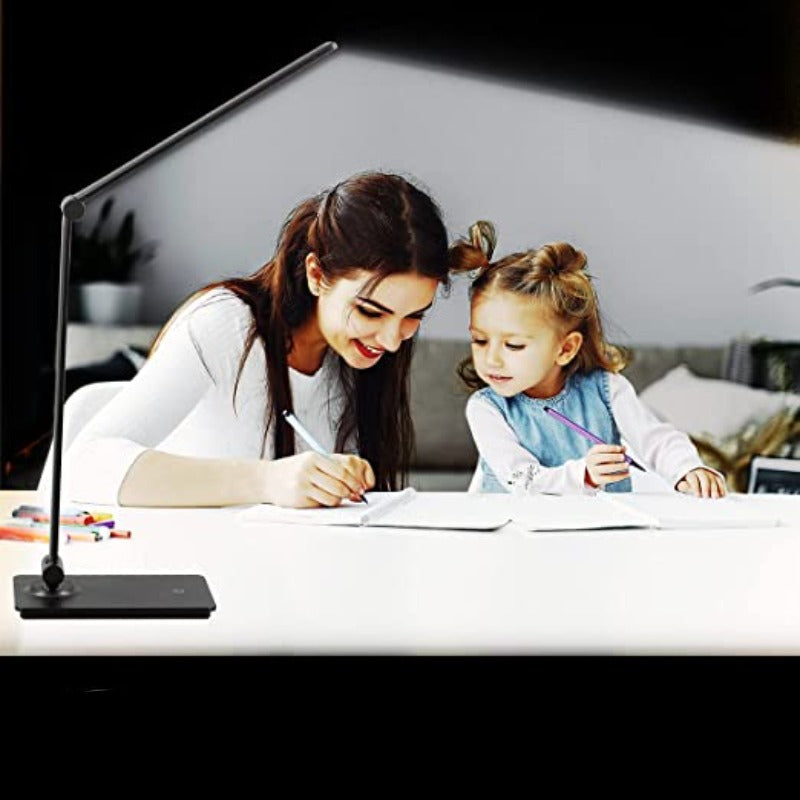 Avtoit | LED desk lamp, touch control desk lamp with 3 brightness levels, dimmable office lamp with adjustable arm, foldable table lamp for desk bedroom nightstand office