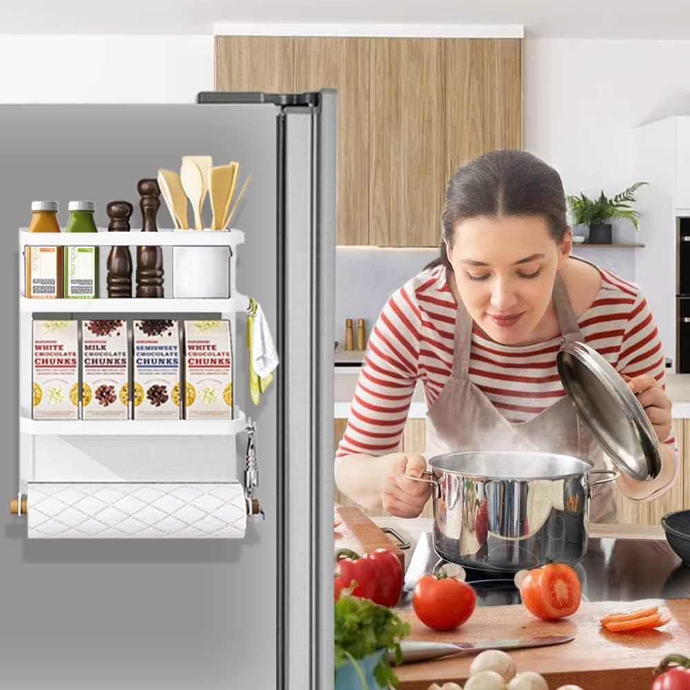 Avtoit | Magnetic Fridge Spice Rack with Paper Towel Holder – Oryden