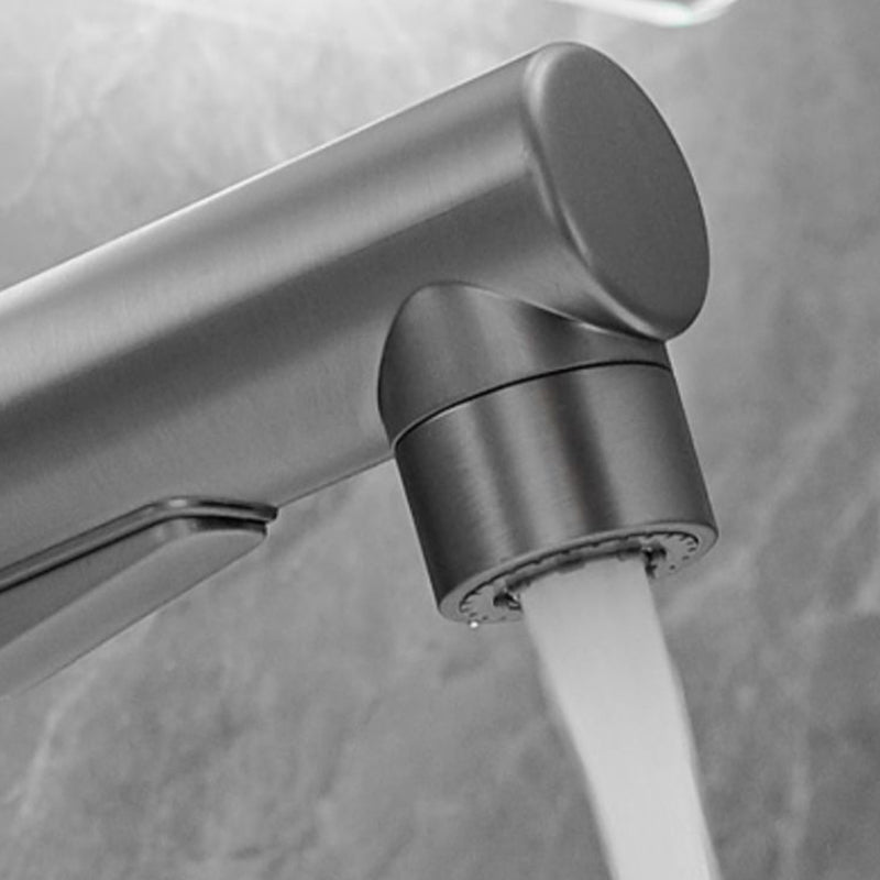 Avtoit | Modern Style Extendable Vessel Faucet Single Handle Low Arc Copper Vessel Faucet