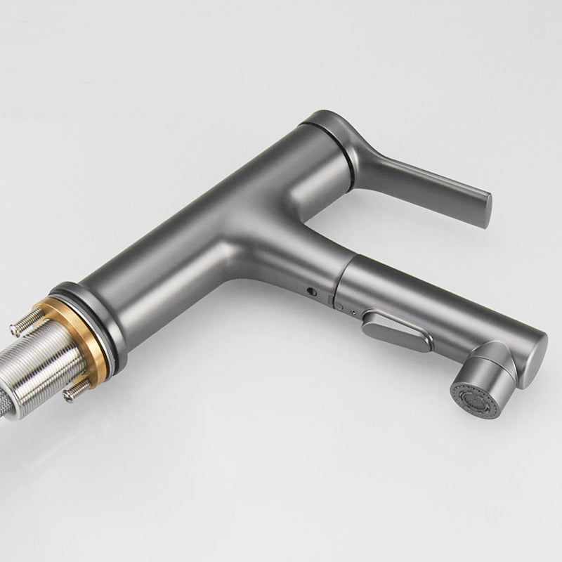 Avtoit | Modern Style Extendable Vessel Faucet Single Handle Low Arc Copper Vessel Faucet