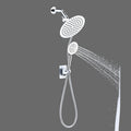 Avtoit | Home Round Dual Shower Heads Modern Style Wall Mounted Metal Dual Shower