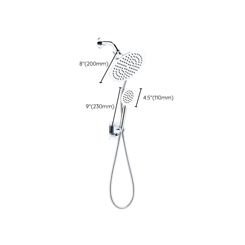 Avtoit | Home Round Dual Shower Heads Modern Style Wall Mounted Metal Dual Shower