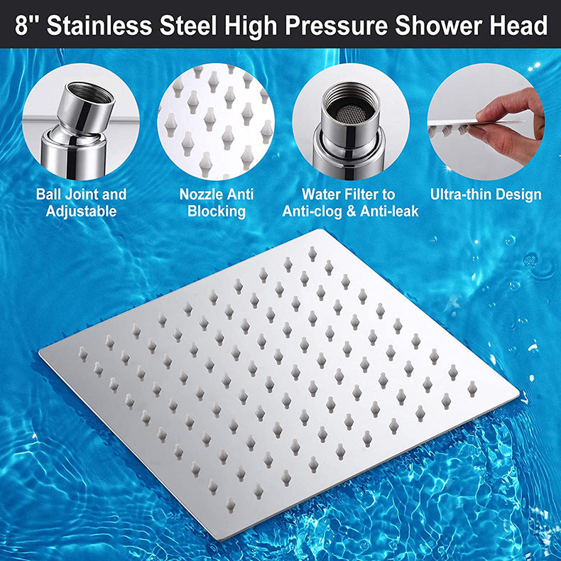 Avtoit | Square Shape Double Shower Heads Modern Home Metal Double Shower Heads