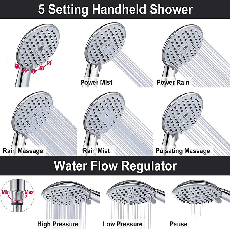 Avtoit | Square Shape Double Shower Heads Modern Home Metal Double Shower Heads