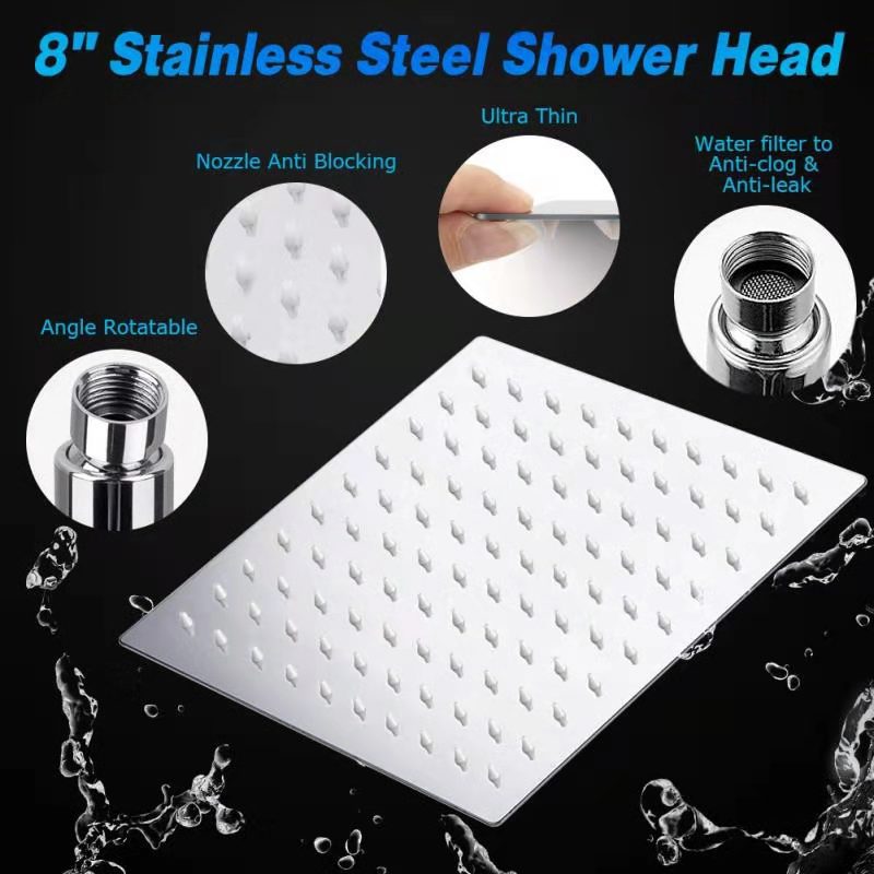 Avtoit | Traditional Dual Showerhead Square Wall-Mounted Dual Shower