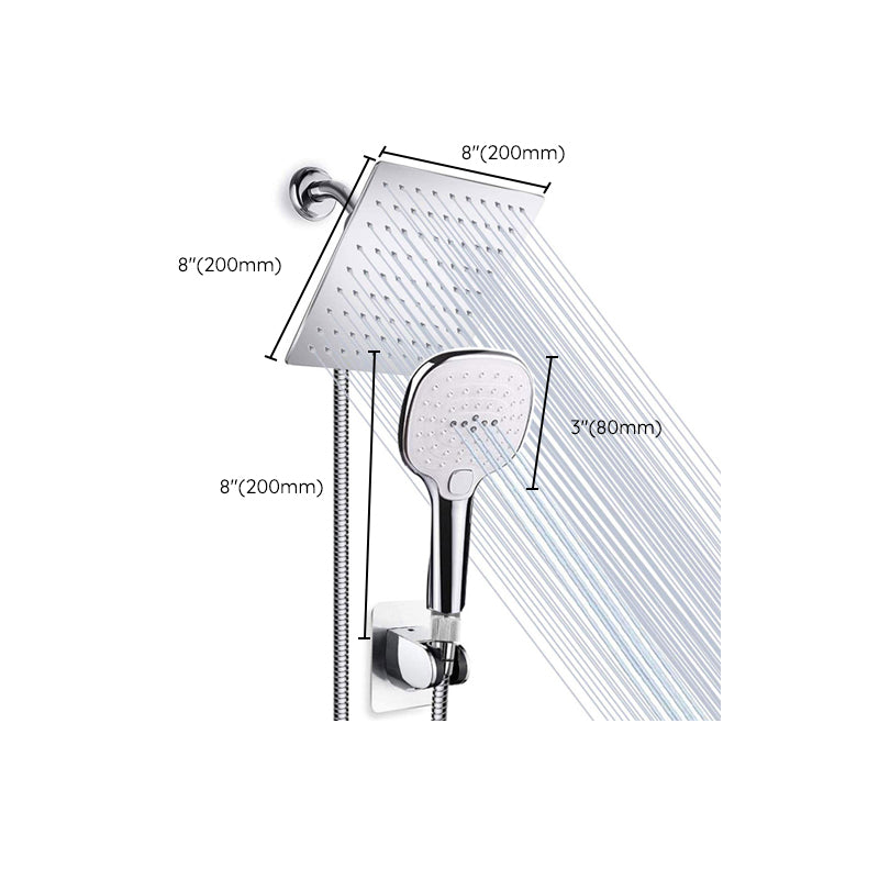 Avtoit | Traditional Dual Showerhead Square Wall-Mounted Dual Shower
