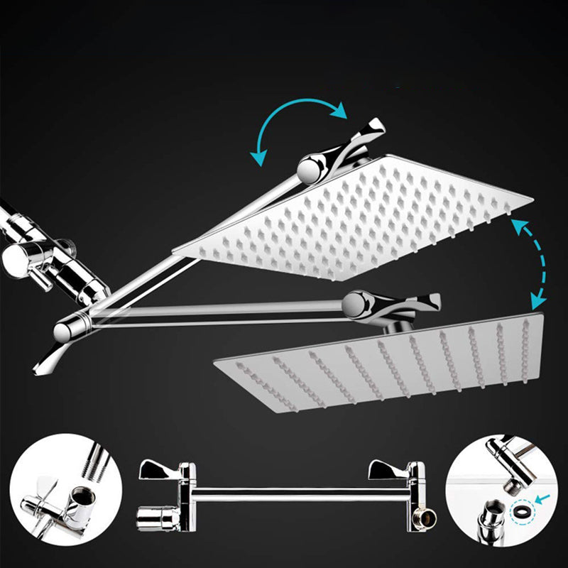 Avtoit | Square Dual Shower Head Traditional Wall Mounted Metal Dual Shower Head