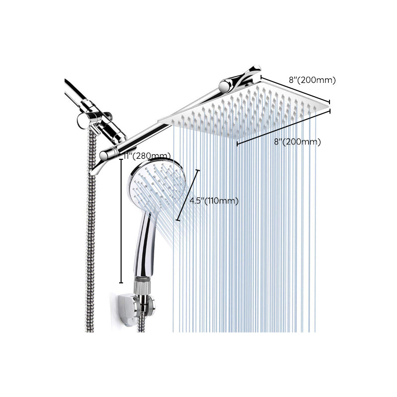 Avtoit | Square Dual Shower Head Traditional Wall Mounted Metal Dual Shower Head