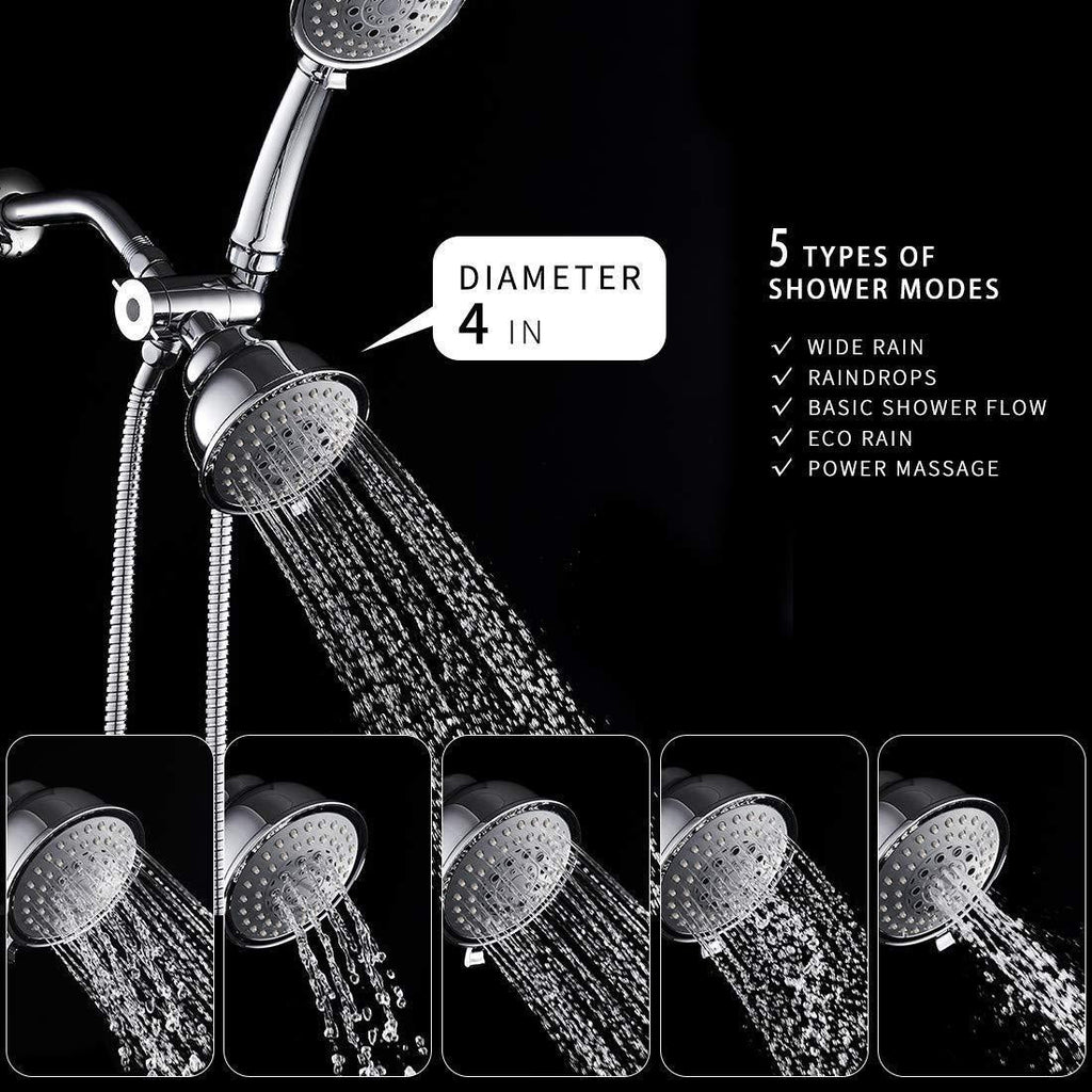 Avtoit | Traditional Dual Shower Heads Home Metal Round Shape Dual Shower