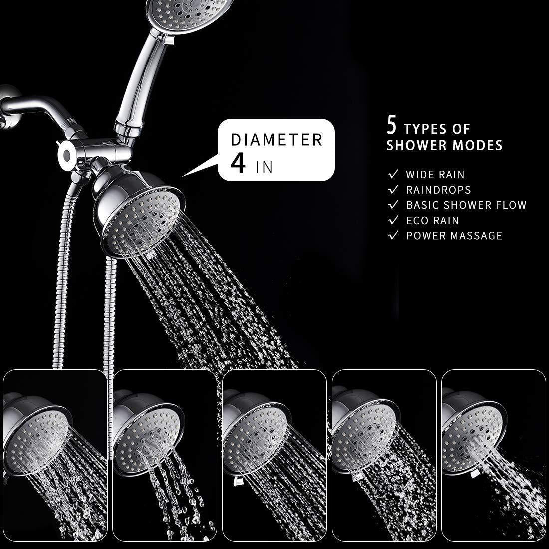 Avtoit | Traditional Dual Shower Heads Home Metal Round Shape Dual Shower