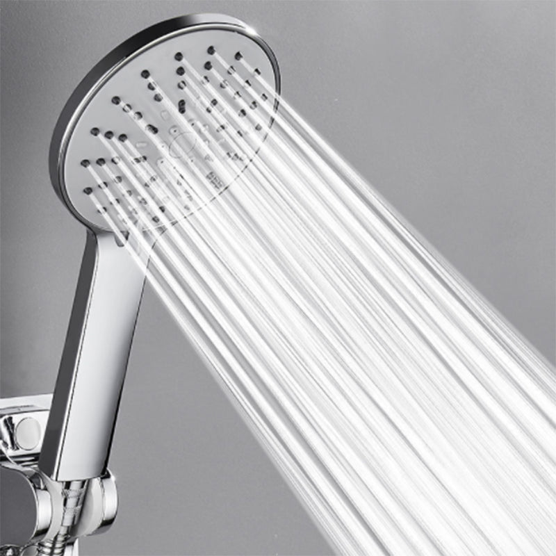 Avtoit | Wall Mounted Round Shower Modern Style Metal Double Shower Heads