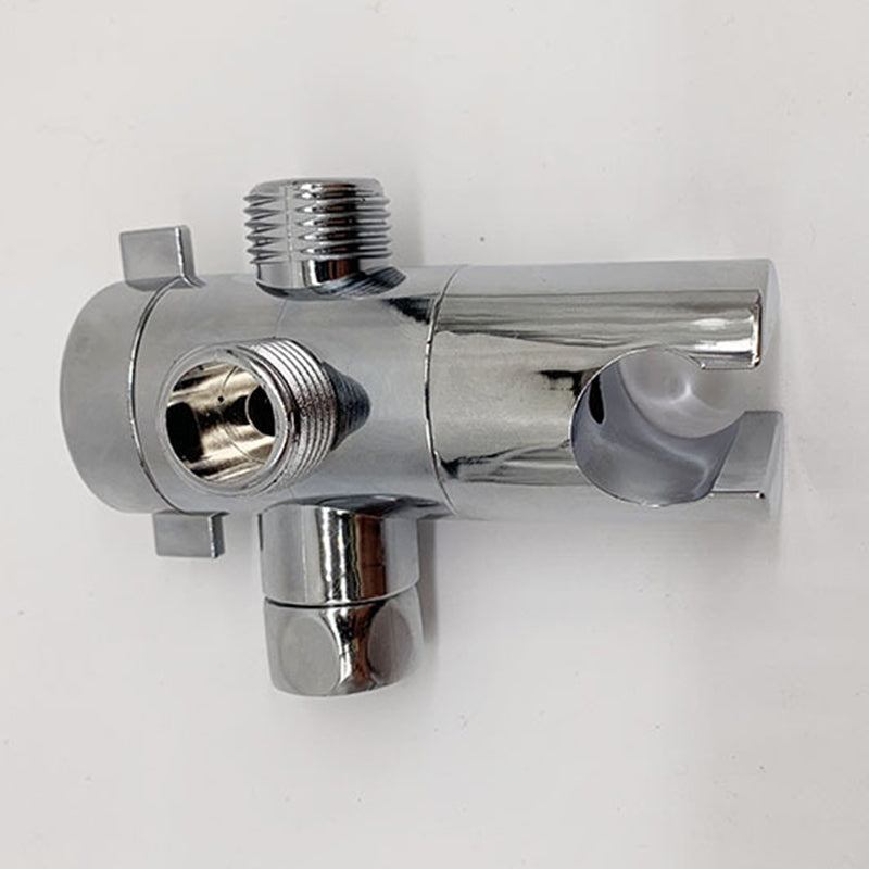 Avtoit | Wall Mounted Round Shower Modern Style Metal Double Shower Heads