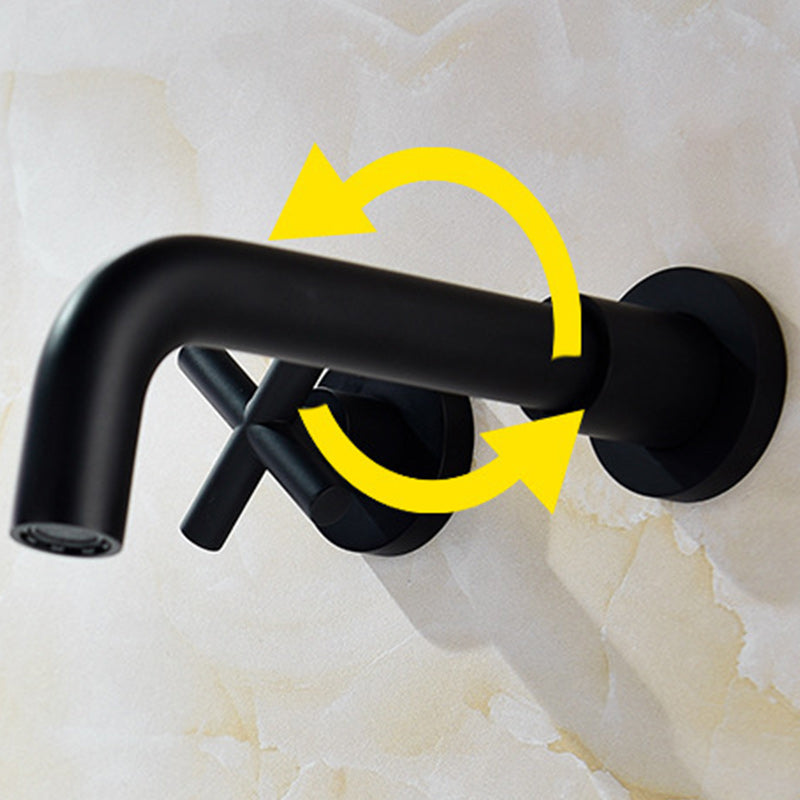 Avtoit | 3 holes faucet 2 cross handle wall-mounted faucet for the bathroom