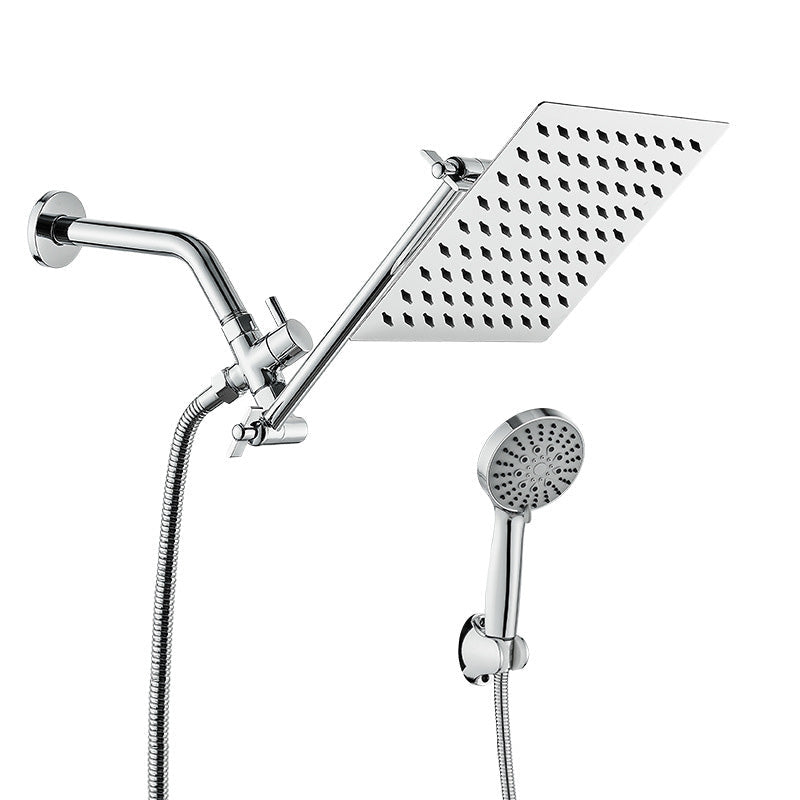 Avtoit | Wall Mounted Adjustable Shower Head Modern Square Metal Shower Head