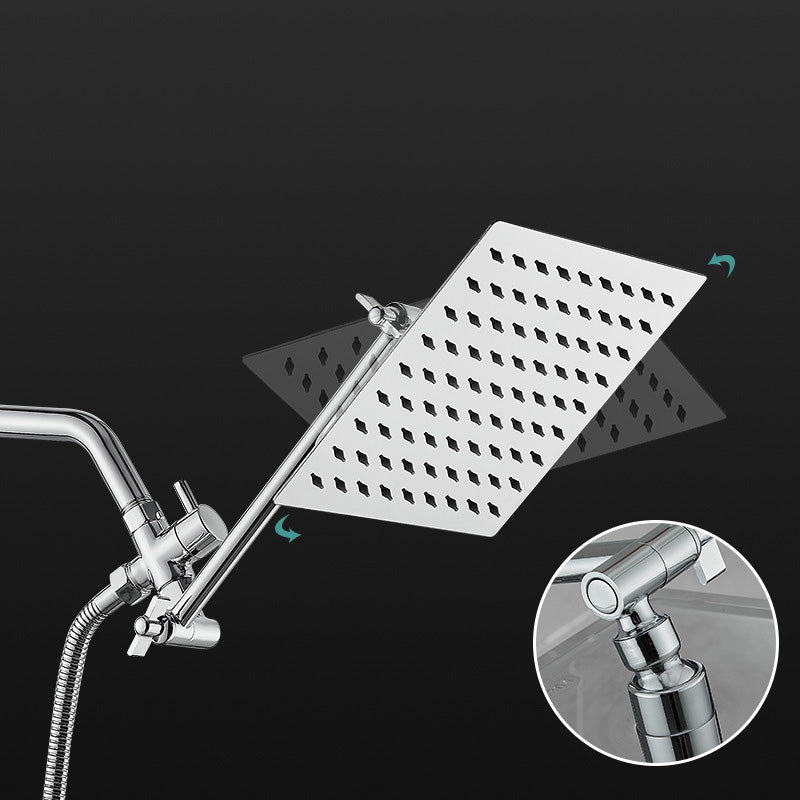 Avtoit | Wall Mounted Adjustable Shower Head Modern Square Metal Shower Head