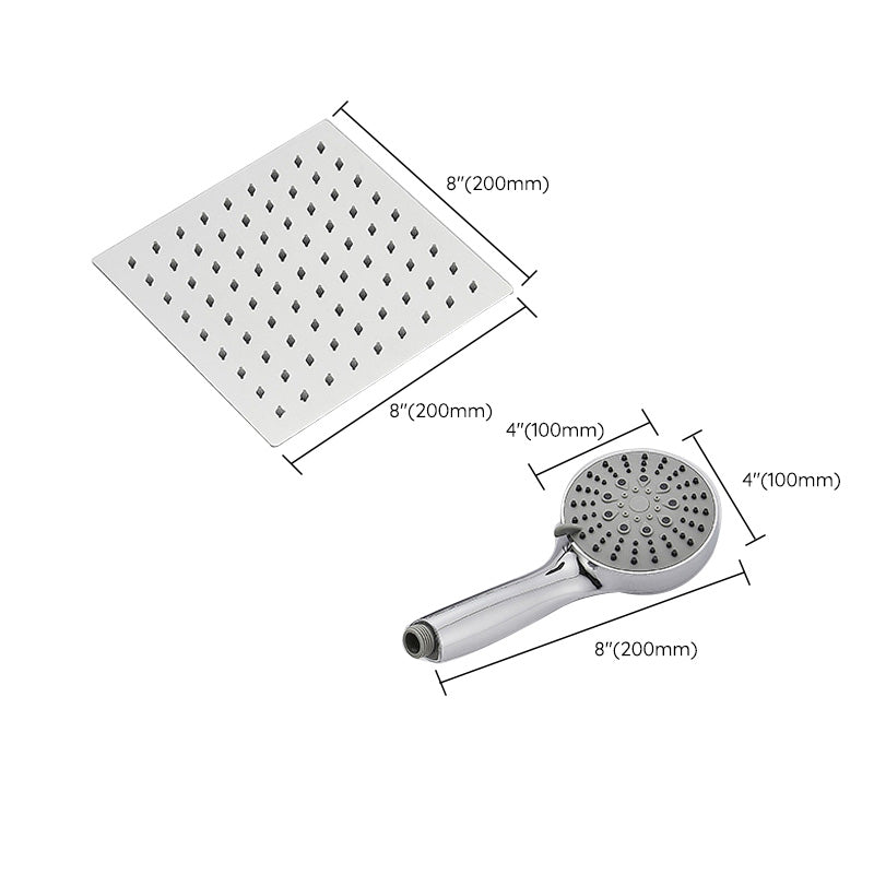 Avtoit | Wall Mounted Adjustable Shower Head Modern Square Metal Shower Head