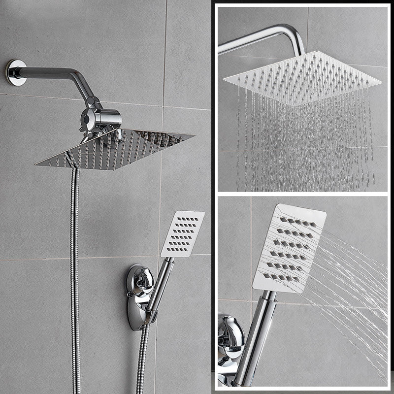 Avtoit | Square Metal Double Shower Heads Modern Shower with Shower Hose