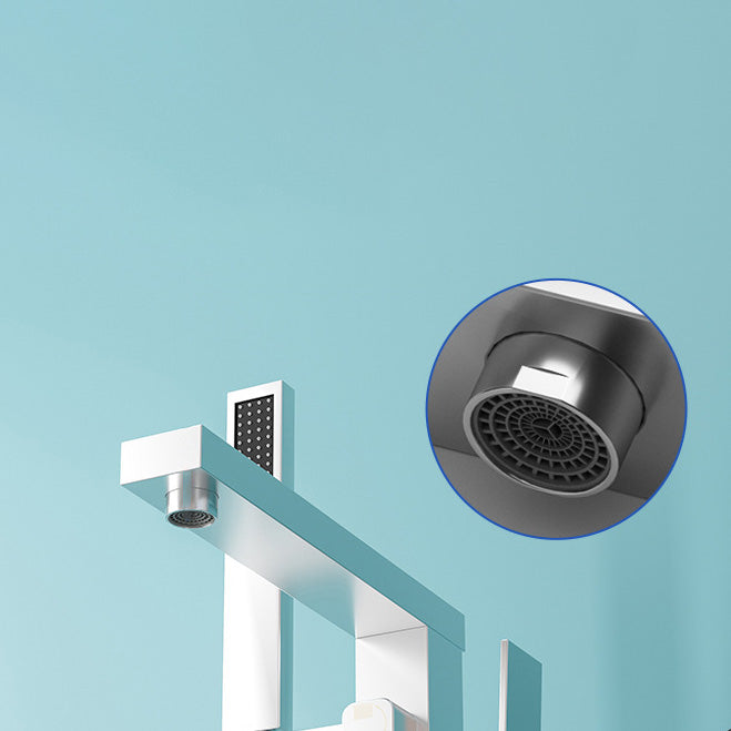 Avtoit | Modern Freestanding Bathtub Faucet Copper Floor Mounted Freestanding Bathtub Faucet