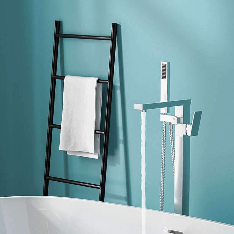 Avtoit | Modern Freestanding Bathtub Faucet Copper Floor Mounted Freestanding Bathtub Faucet