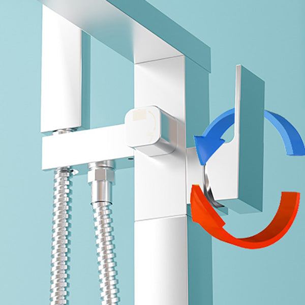 Avtoit | Modern Freestanding Bathtub Faucet Copper Floor Mounted Freestanding Bathtub Faucet