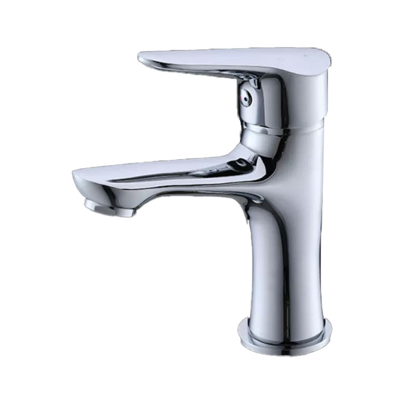 Avtoit | Basic Metal Sink Faucet Silver Bathroom Faucet with Lever Handle