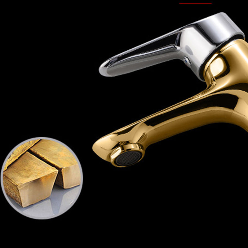 Avtoit | Basic Metal Sink Faucet Silver Bathroom Faucet with Lever Handle