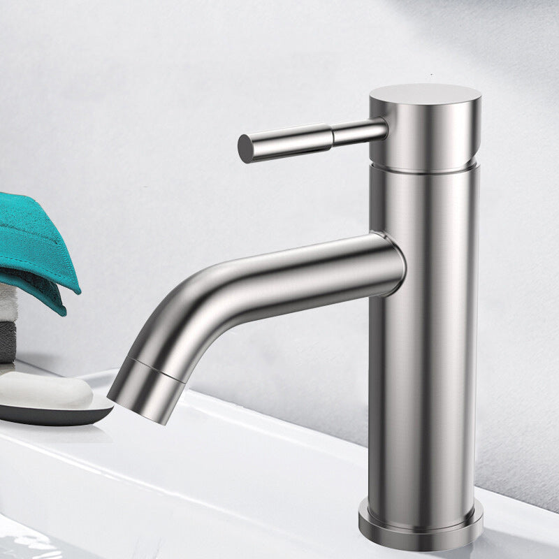 Avtoit | Modern Silver Washbasin Mixer Single Lever Bathroom Faucet with Lever Handle