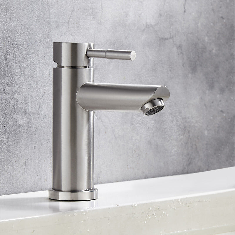Avtoit | Modern Silver Washbasin Mixer Single Lever Bathroom Faucet with Lever Handle