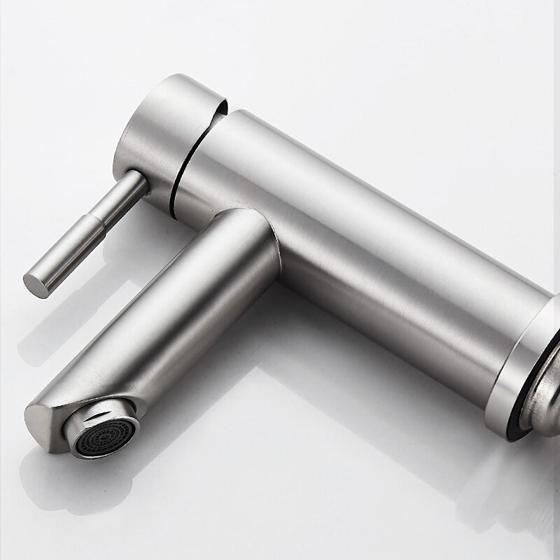 Avtoit | Modern Silver Washbasin Mixer Single Lever Bathroom Faucet with Lever Handle