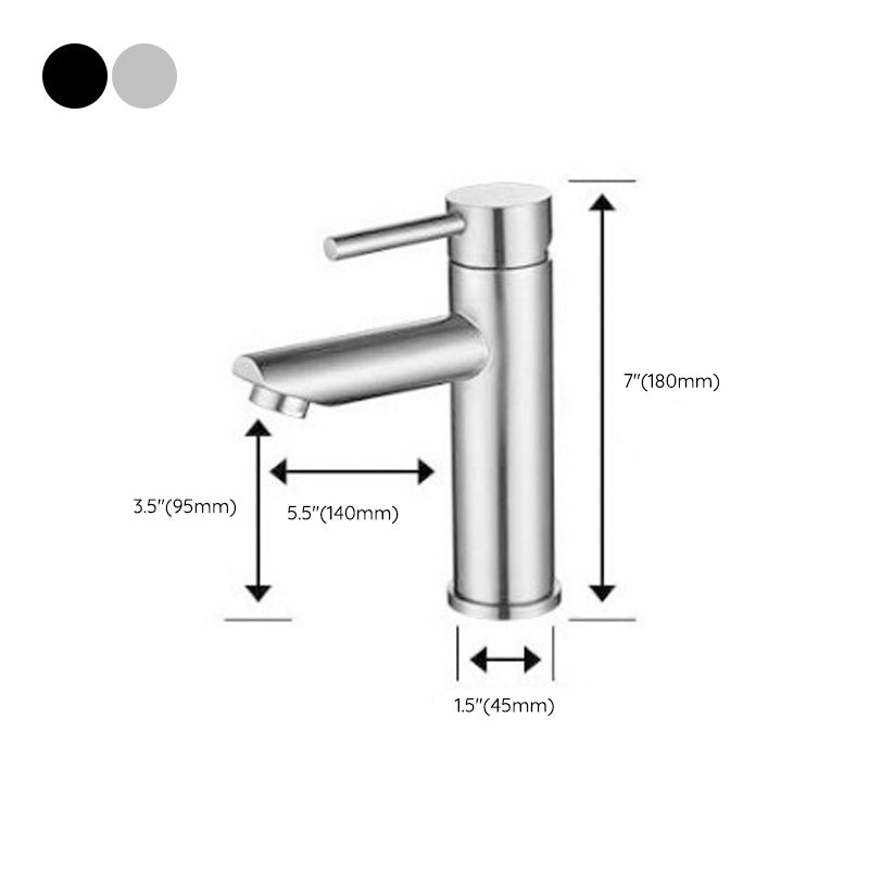 Avtoit | Modern Silver Washbasin Mixer Single Lever Bathroom Faucet with Lever Handle