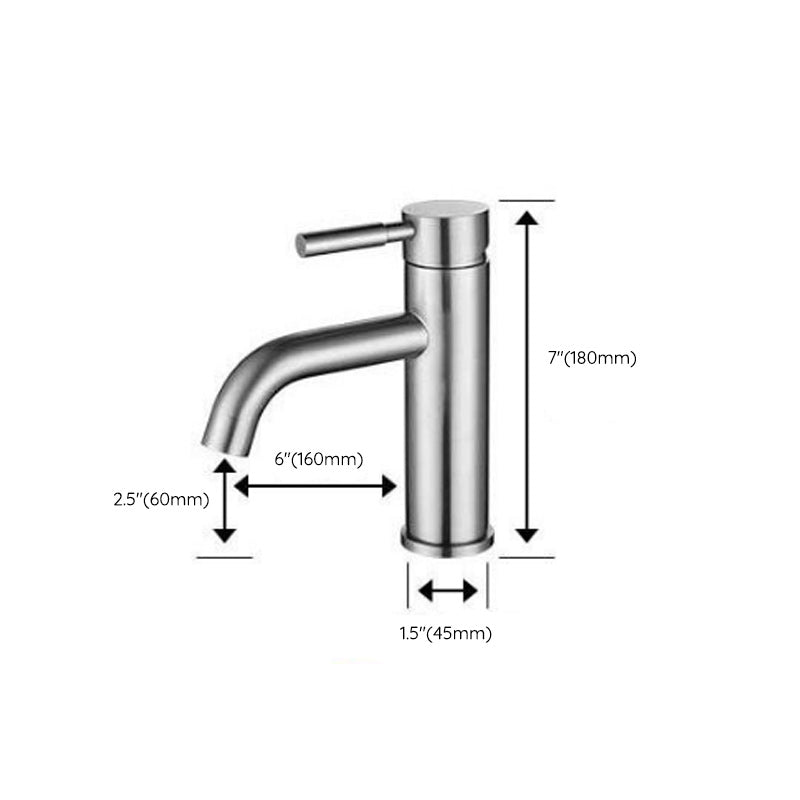 Avtoit | Modern Silver Washbasin Mixer Single Lever Bathroom Faucet with Lever Handle