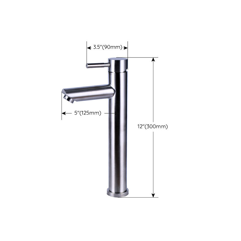 Avtoit | Modern Silver Washbasin Mixer Single Lever Bathroom Faucet with Lever Handle