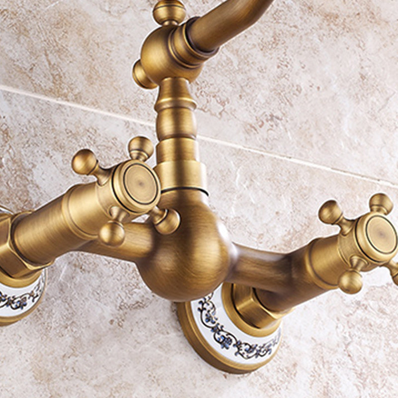 Avtoit | Wall-mounted fitting Glam Style Bathroom tap with 2 handles