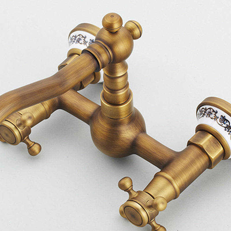 Avtoit | Wall-mounted fitting Glam Style Bathroom tap with 2 handles