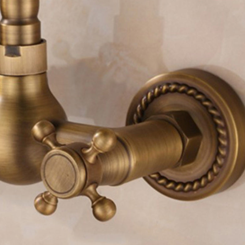 Avtoit | Wall-mounted fitting Glam Style Bathroom tap with 2 handles