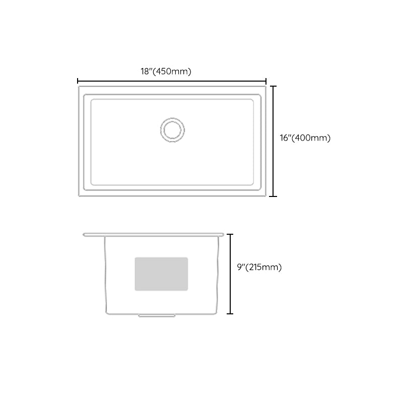 Avtoit | Contemporary Sink Set Stainless Steel Friction Resistant Sink Set for the Kitchen