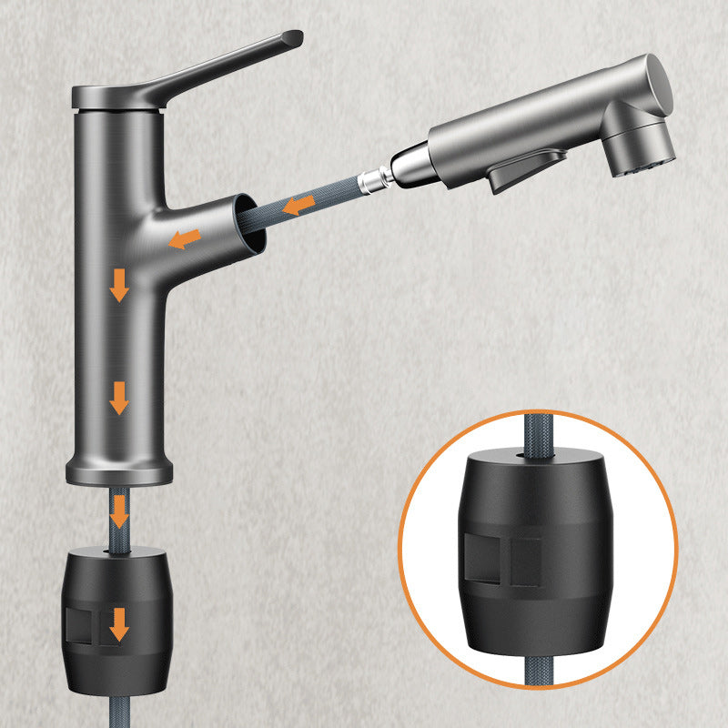 Avtoit | Modern Sink Faucet Uniform Color Metal Sink Bathroom Faucet