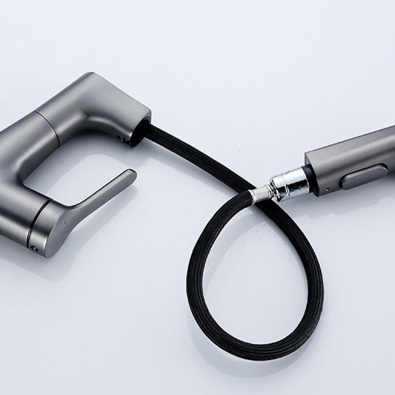 Avtoit | Contemporary Style Center Sink Faucets Lever Handles Faucets for Bathroom