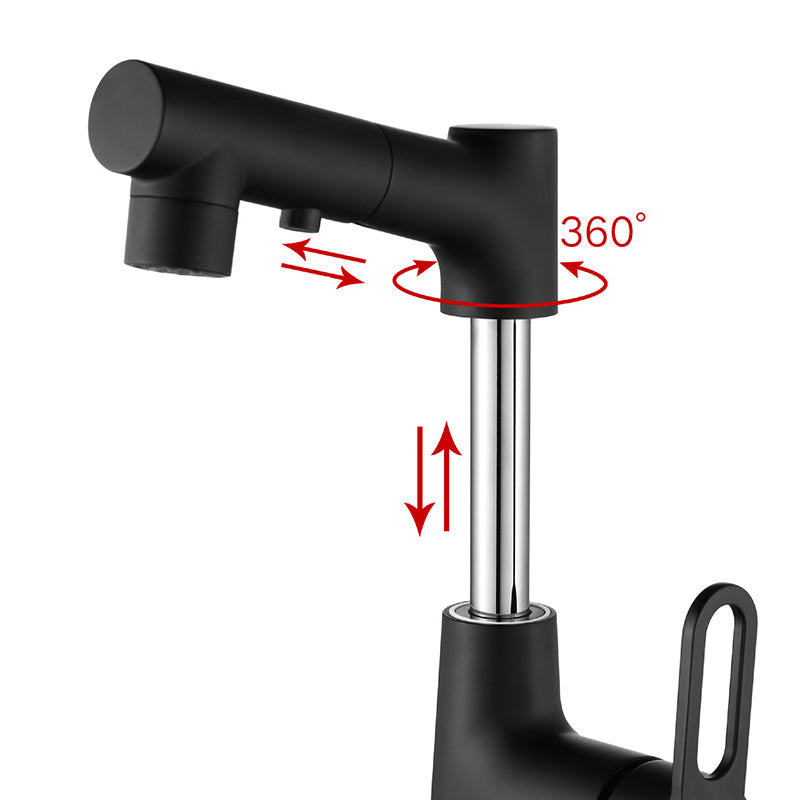 Avtoit | Contemporary Style Center Sink Faucets Lever Handles Faucets for Bathroom