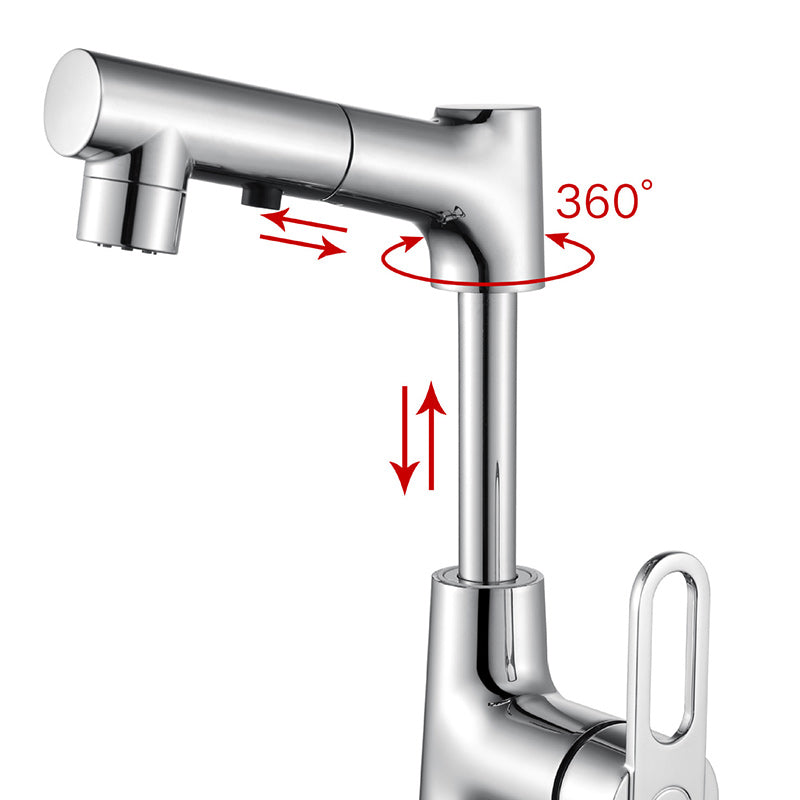 Avtoit | Contemporary Style Center Sink Faucets Lever Handles Faucets for Bathroom
