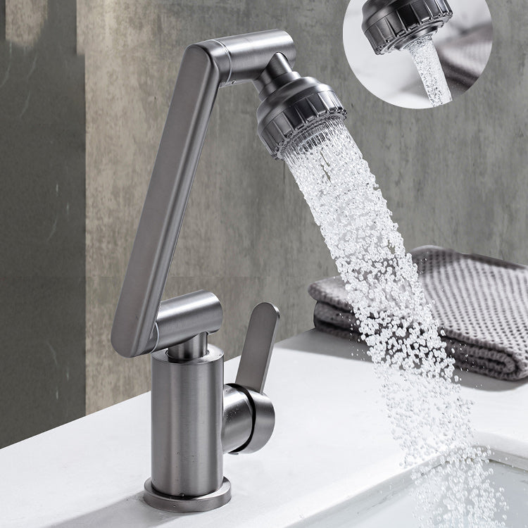 Avtoit | Swivel Spout Bathroom Faucet Single Hole Basin Faucet with Lever Handle