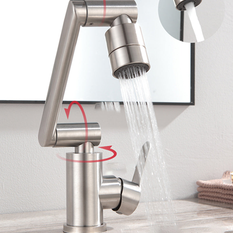 Avtoit | Swivel Spout Bathroom Faucet Single Hole Basin Faucet with Lever Handle