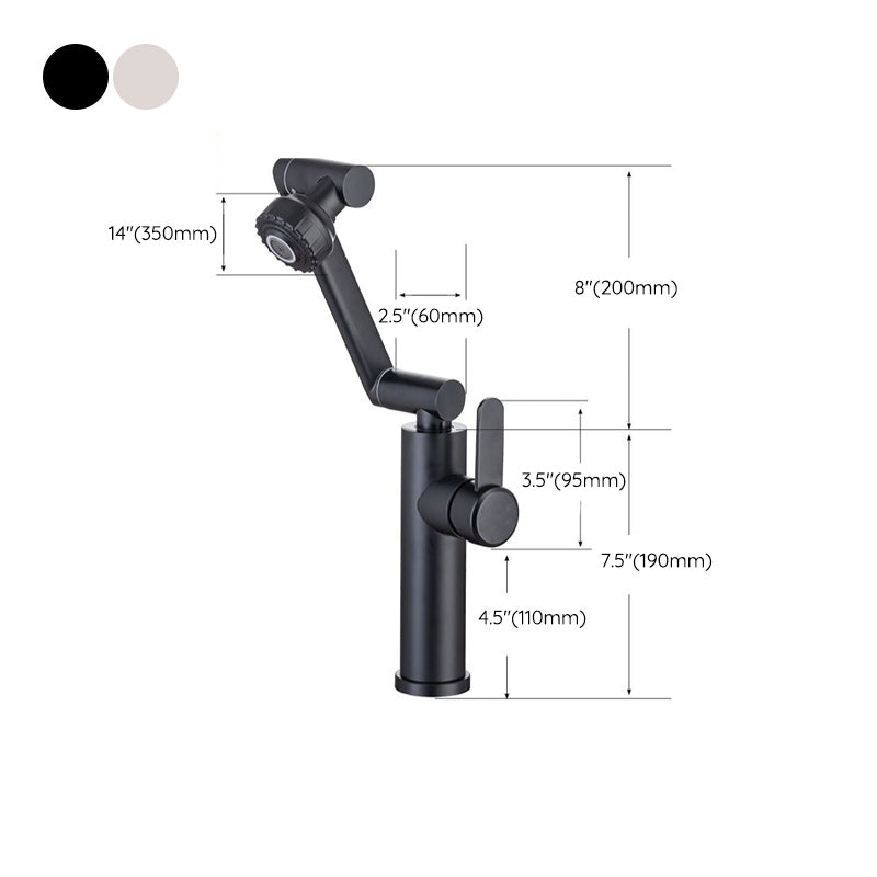 Avtoit | Swivel Spout Bathroom Faucet Single Hole Basin Faucet with Lever Handle