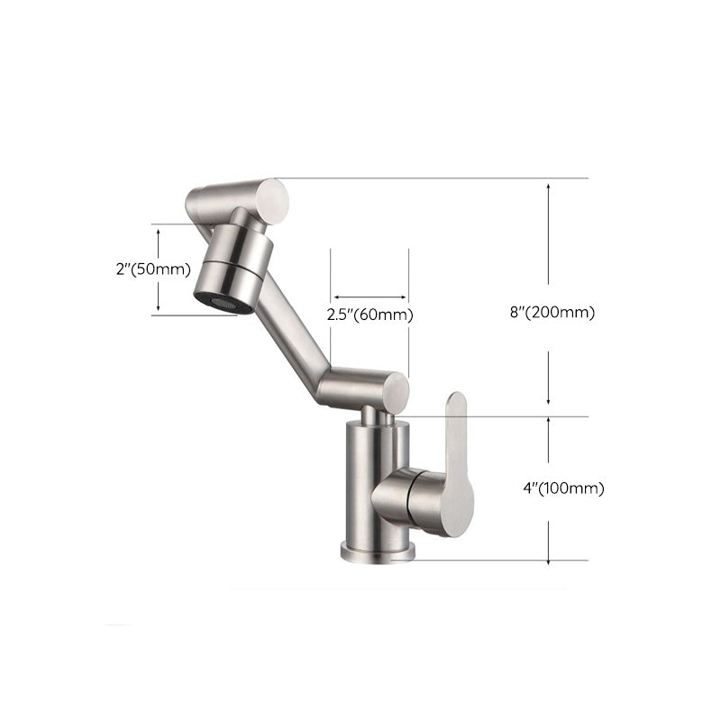 Avtoit | Swivel Spout Bathroom Faucet Single Hole Basin Faucet with Lever Handle