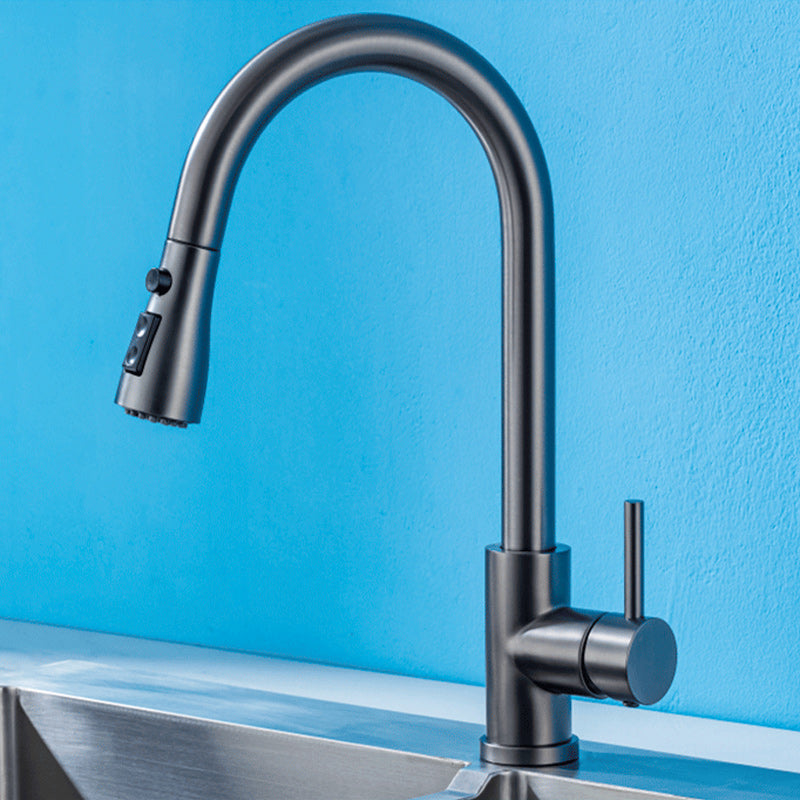 Avtoit | Modern Style Extendable Sink Faucet Single Handle Stainless Steel Sink Faucet
