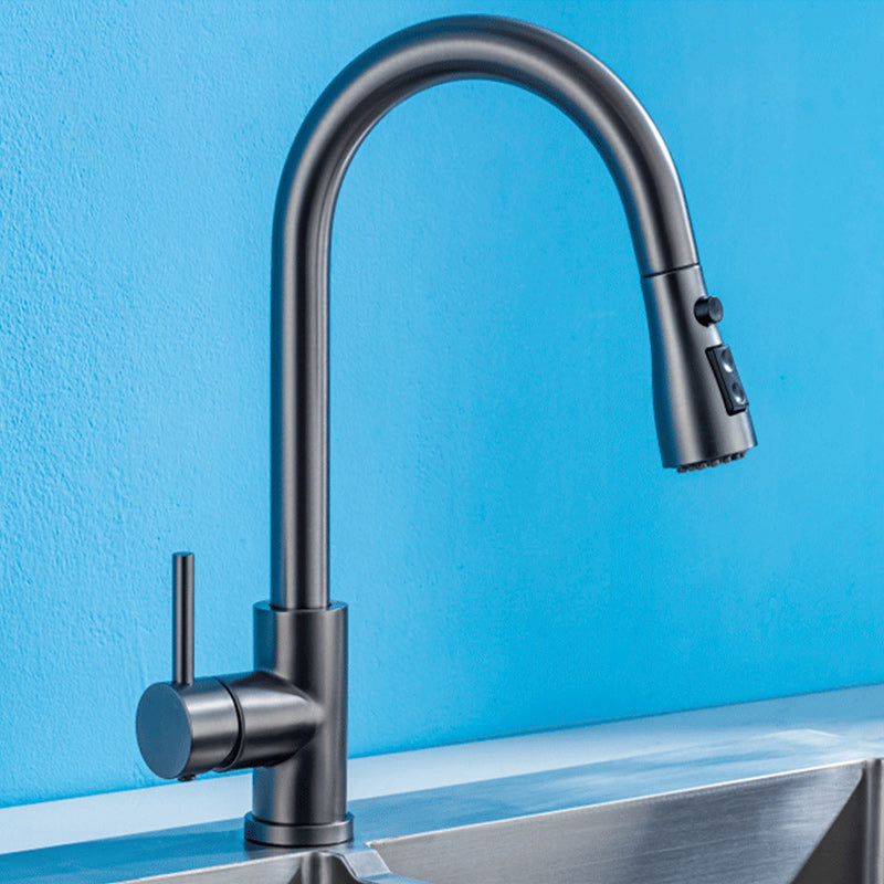 Avtoit | Modern Style Extendable Sink Faucet Single Handle Stainless Steel Sink Faucet