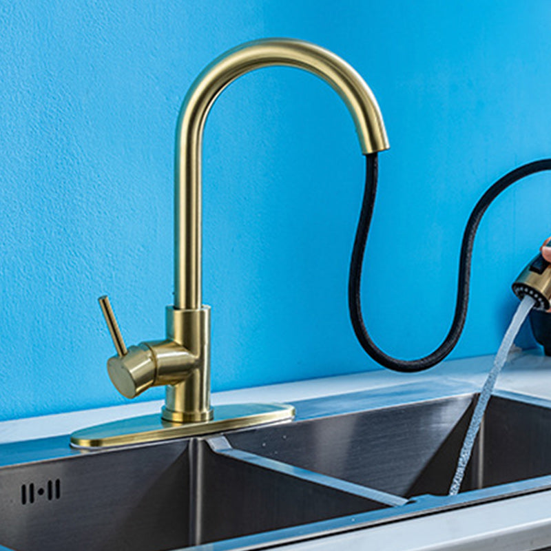 Avtoit | Modern Style Extendable Sink Faucet Single Handle Stainless Steel Sink Faucet